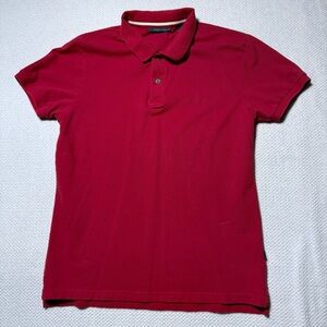 Perry Ellis Polo Shirt Men’s Medium M Red Short Sleeve Stretch Casual
